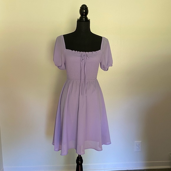 Byinn Dresses & Skirts - Byinns Brand, Pastel Purple, Puff Sleeve, Mini Dress Size XS